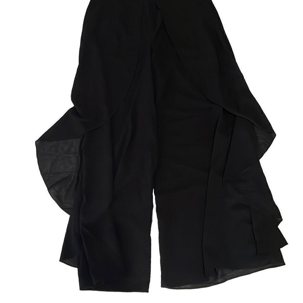 NEW Belle Badgley Mischka Black Wide Leg Dress Pants Formal Event sz 14
